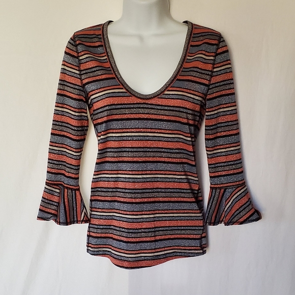 Free People Striped Blouse Size S - Picture 1 of 3